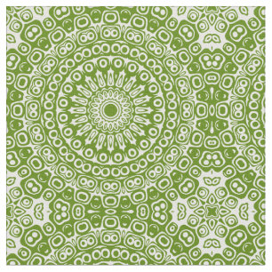 Green Mandala Nature Pattern Fabric