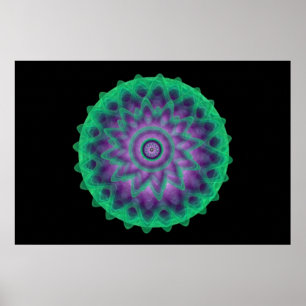 Green Mandala Poster