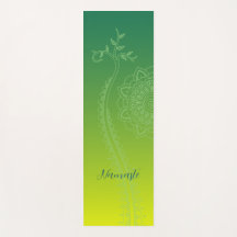 Green Mandala Yoga Mat