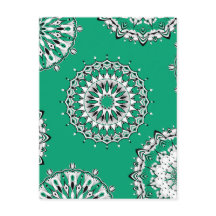 Green Mandalas 1 Postcard