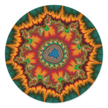 Green Mandelbrot Fractal Poster