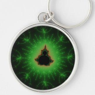 Green Mandelbrot Set Key Ring