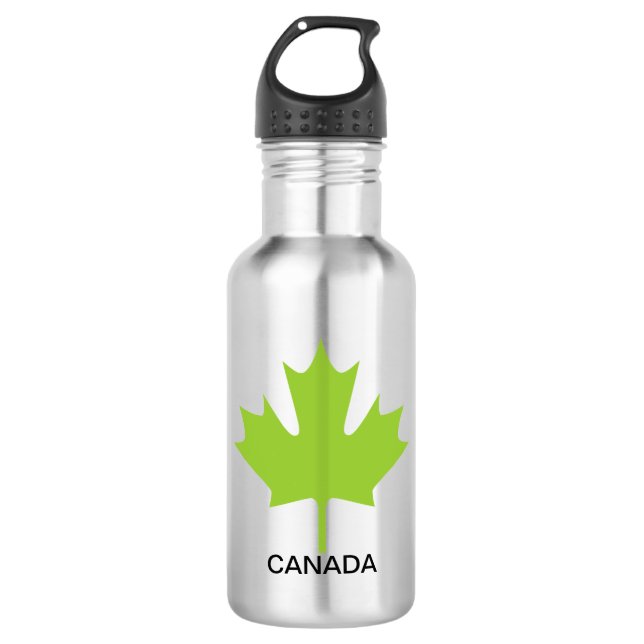 Green Maple Leaf Canada 710 Ml Water Bottle (Front)
