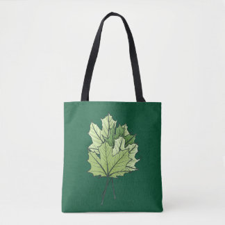 Green Maple Leaves In Spring Tote Bag