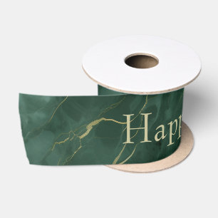 Green Marble 85th Birthday Satin Ribbon