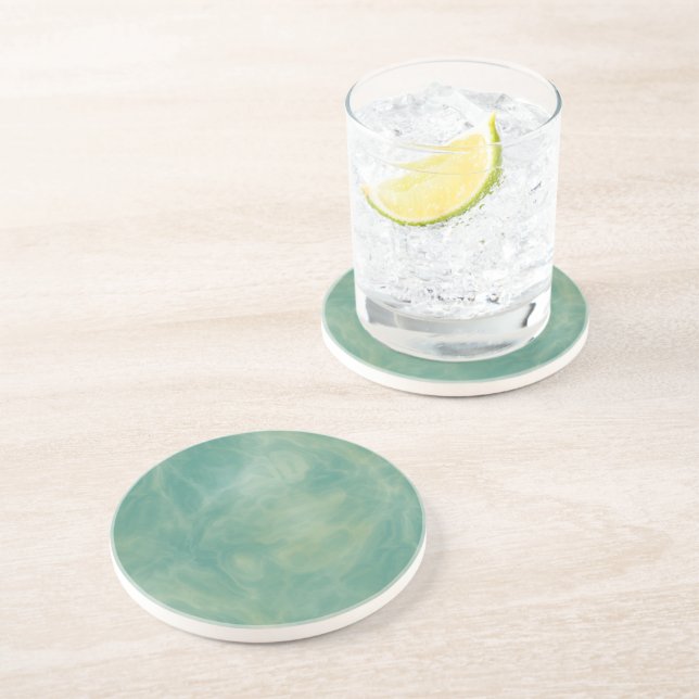 green marble abstract  coaster (Side)