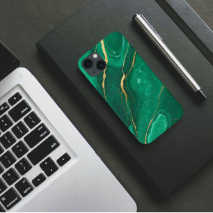 Green marble iPhone 13 case