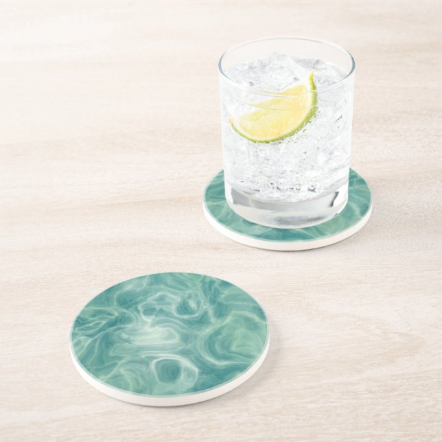 Green Marble   Coaster (Side)
