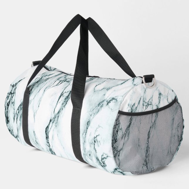 Green Marble Look Duffle Bag (Right Corner)