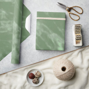 Green Marble Look Wrapping Paper