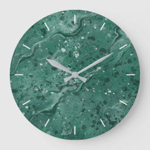 Green Marble Pattern Wall Clock