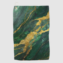 Green Marble Pattern with Gold