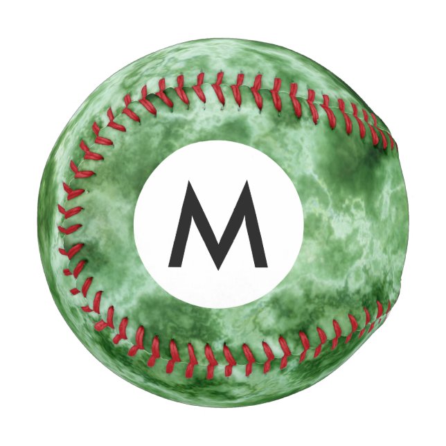 Green Marble Texture Baseball (Front Left)