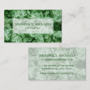 Green Marble Texture Business Card