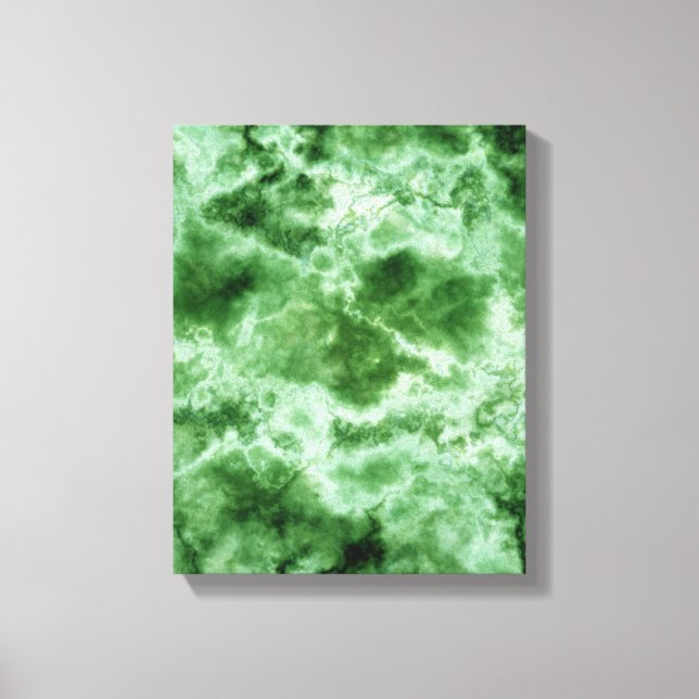 Green Marble Texture Canvas Print (Front)