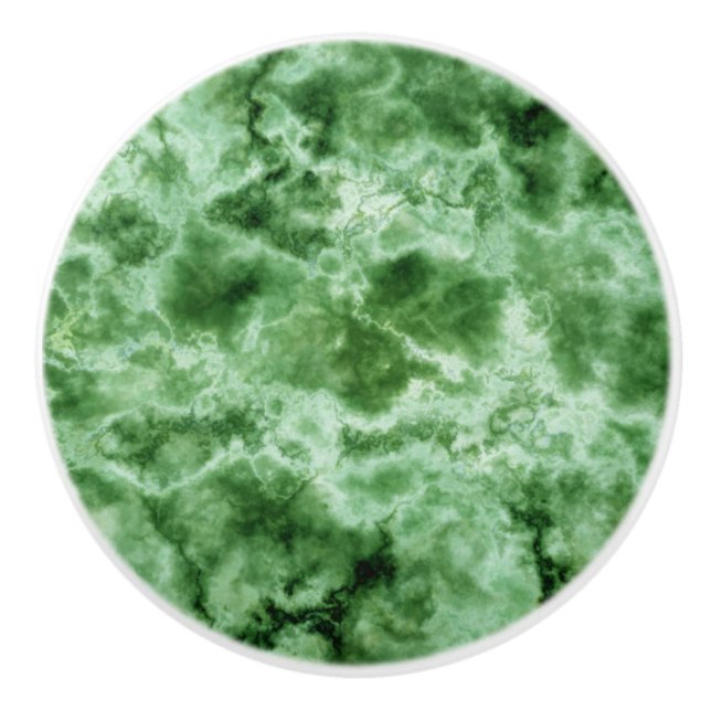 Green Marble Texture Ceramic Knob (Front)