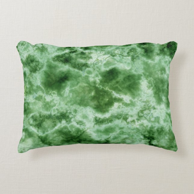 Green Marble Texture Decorative Cushion (Front)