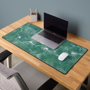Green Marble Texture Desk Mat