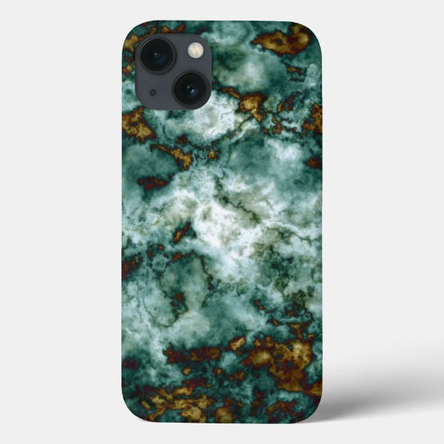 Green Marble Texture With Veins Case-Mate iPhone Case (Back)