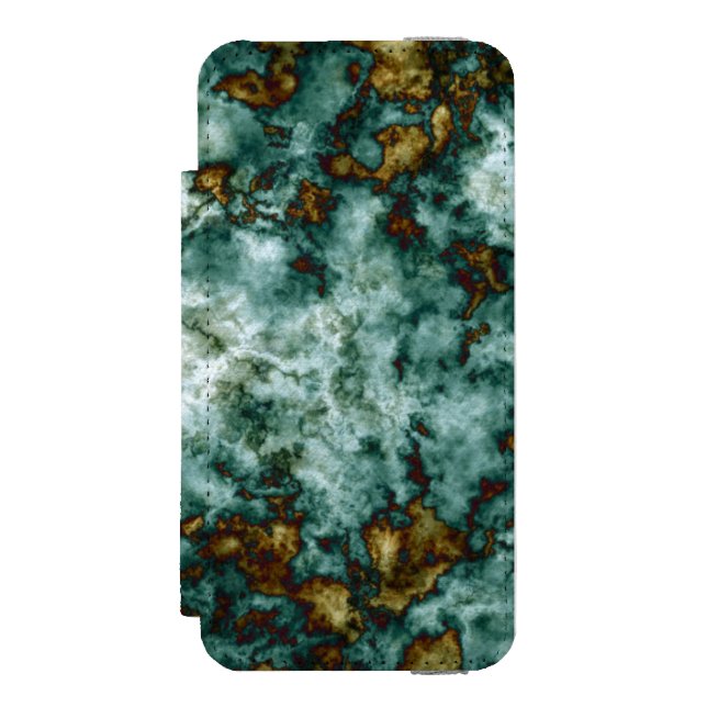 Green Marble Texture With Veins Incipio iPhone Wallet Case (Folio Front)