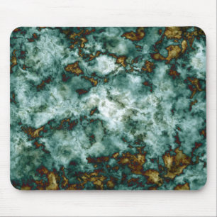 Green Marble Texture With Veins Mouse Mat