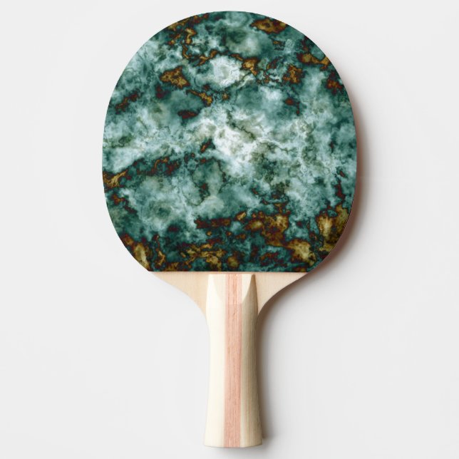 Green Marble Texture With Veins Ping Pong Paddle (Front)