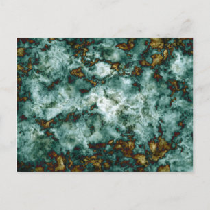 Green Marble Texture With Veins Postcard