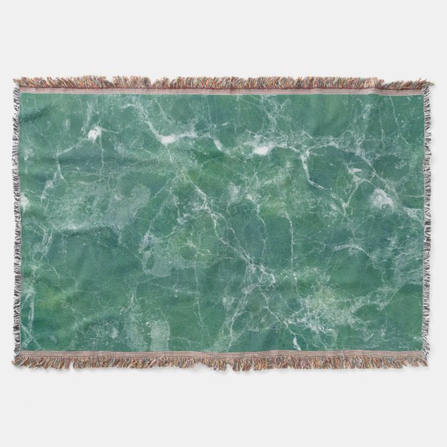 Green marble throw blanket (Front)