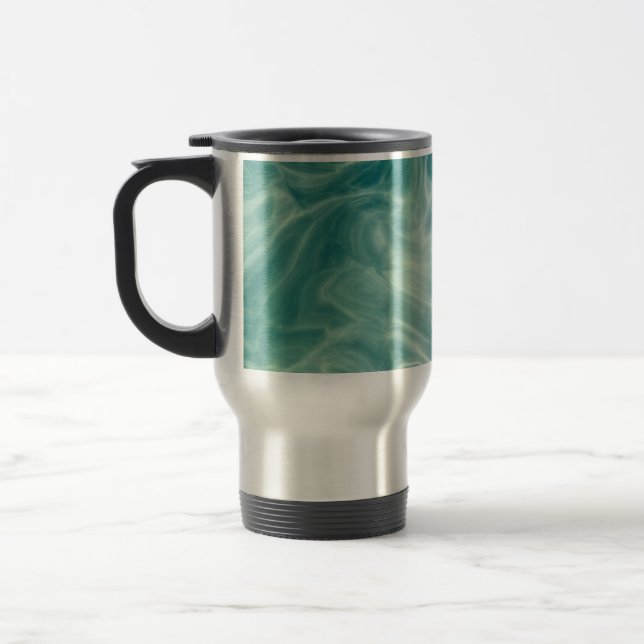 Green Marble   Travel Mug (Left)