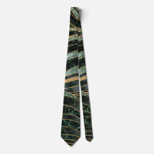 Green marble Wavy Pattern Tie