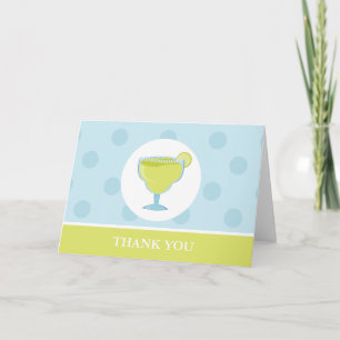 Green Margarita Drink Thank You Card