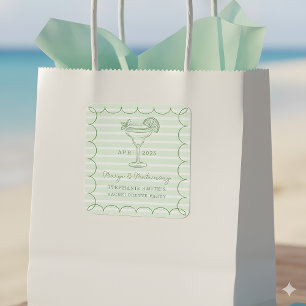 Green Margs and Matrimony Bachelorette Party  Square Sticker