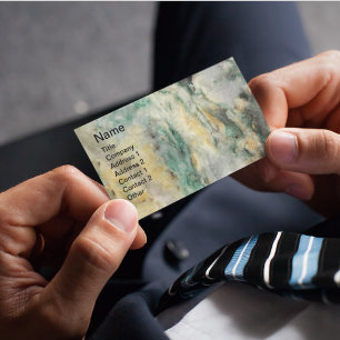 Green Mariposite Mineral Stone Pattern Business Card