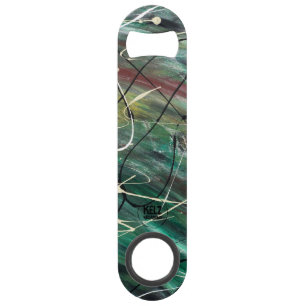 Green Maroon White Stainless Steel Bottle Opener
