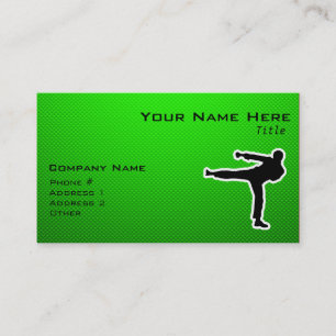 Green Martial Arts Business Card