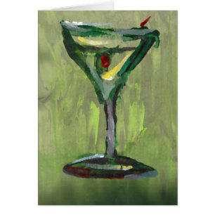 green martini abstract kitchen cocktail bar art