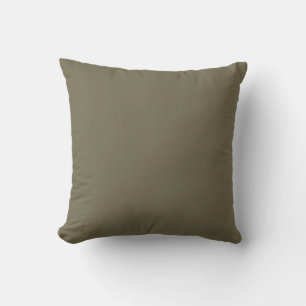 Green Martini Olive Solid Colour Print, Neutral Cushion