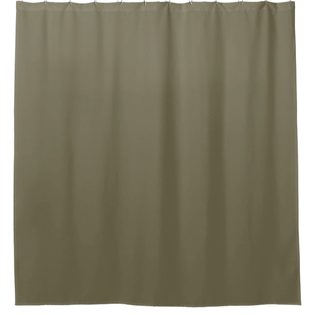 Green Martini Olive Solid Colour Print, Neutral Shower Curtain (Front)