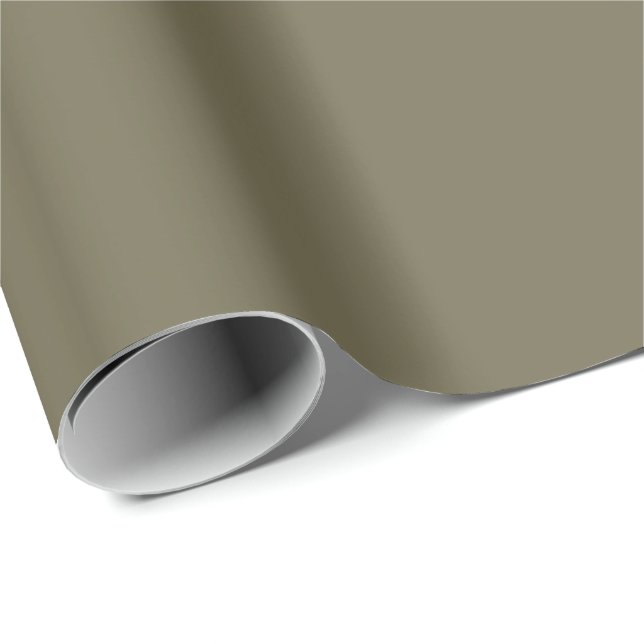 Green Martini Olive Solid Colour Print, Neutral Wrapping Paper (Roll Corner)