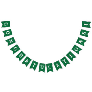 Green Math Formulas Graduation Congratulations Bunting
