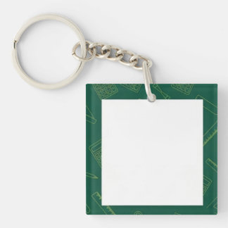 Green Mathematical Key Ring