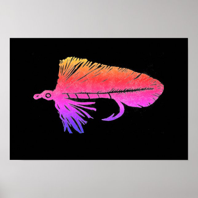 Green Matuka streamer, fly fishing, fly tying art  Poster (Front)