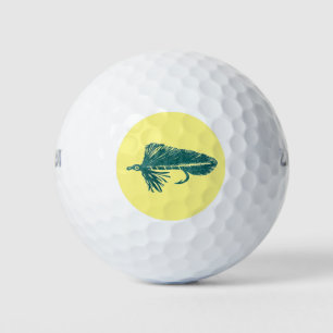 Green Matuka streamer, fly tying, fly fishing art Golf Balls