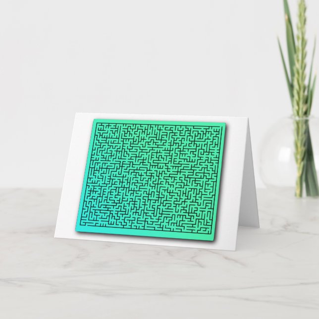 Green Maze Holiday Card (Front)