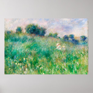 Green Meadow by Renoir Impressionist Painting Poster