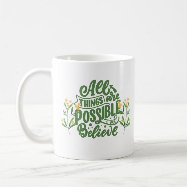 Green Meaning Quotes Coffee Mug (Left)