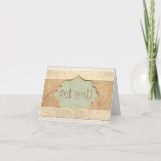 Green Medallion Get Well Soon Card