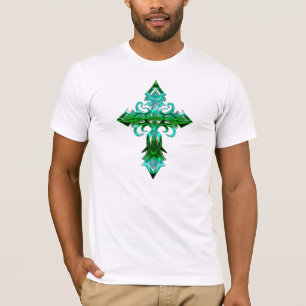 Green Mediaeval Cross T-Shirt