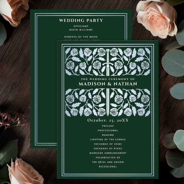 Green Mediaeval Silver Sword Royal Wedding Programme (Creator Uploaded)