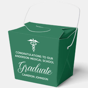 Green Medical School Graduation Party Fortune Favour Box